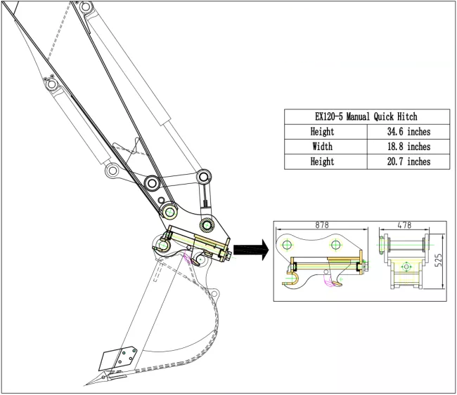 Hydraulic Quick Coupler for Efficient Excavator Attachment Changes