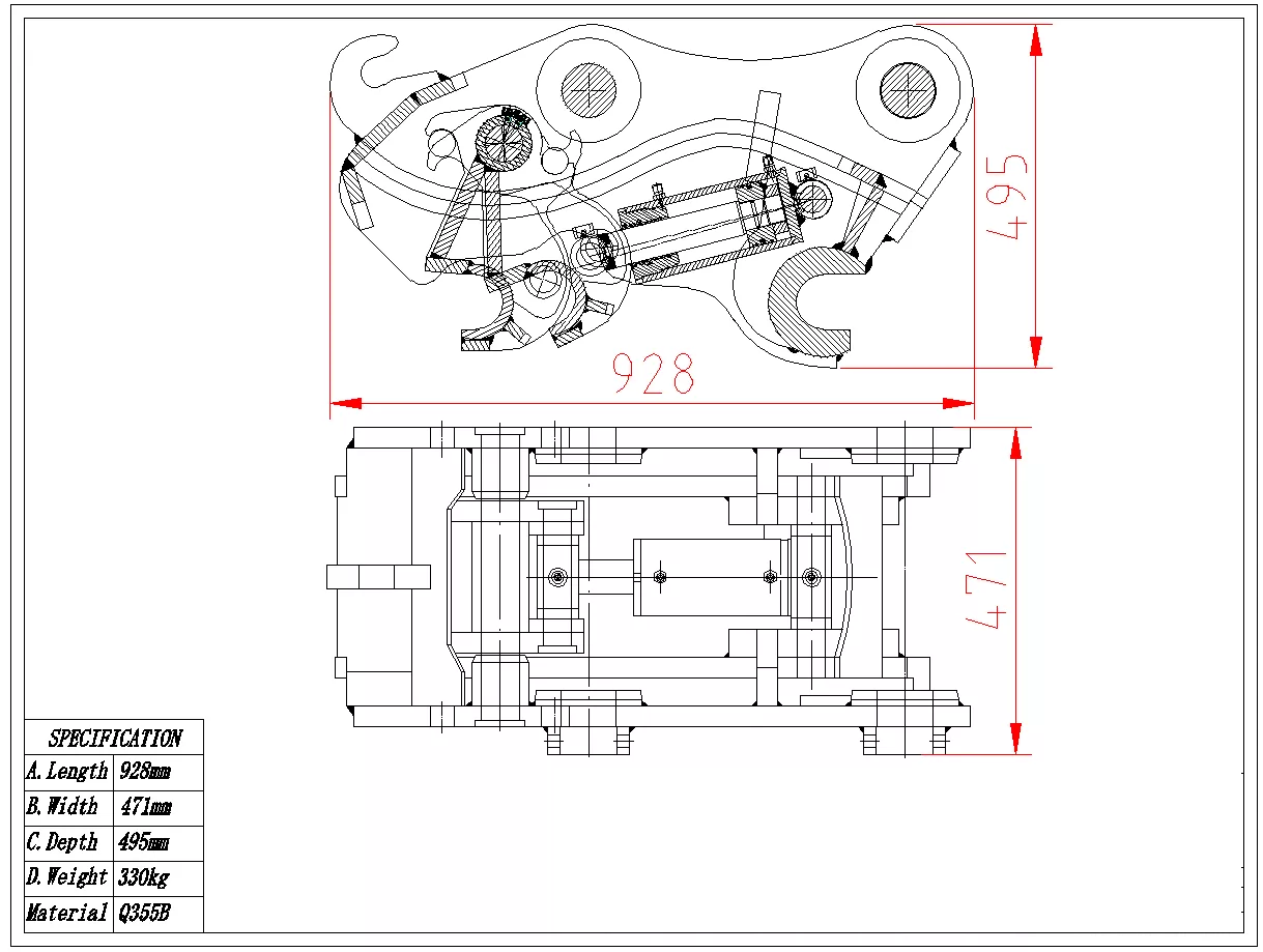 Hydraulic Quick Coupler for Efficient Excavator Attachment Changes