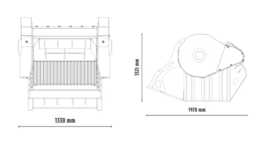 BF Series High-Efficiency Jaw Crusher Bucket for Excavators BF Series High-Efficiency Jaw Crusher Bucket for Excavators