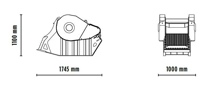 BF Series High-Efficiency Jaw Crusher Bucket for Excavators BF Series High-Efficiency Jaw Crusher Bucket for Excavators