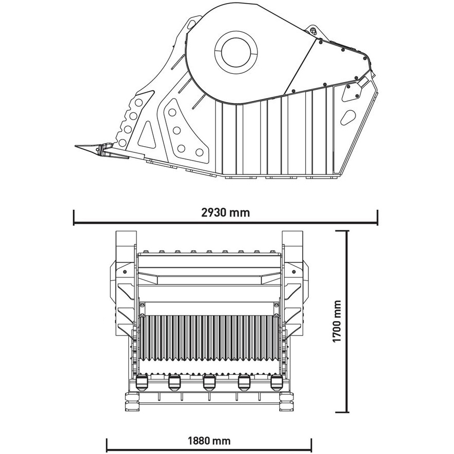BF Series High-Efficiency Jaw Crusher Bucket for Excavators BF Series High-Efficiency Jaw Crusher Bucket for Excavators