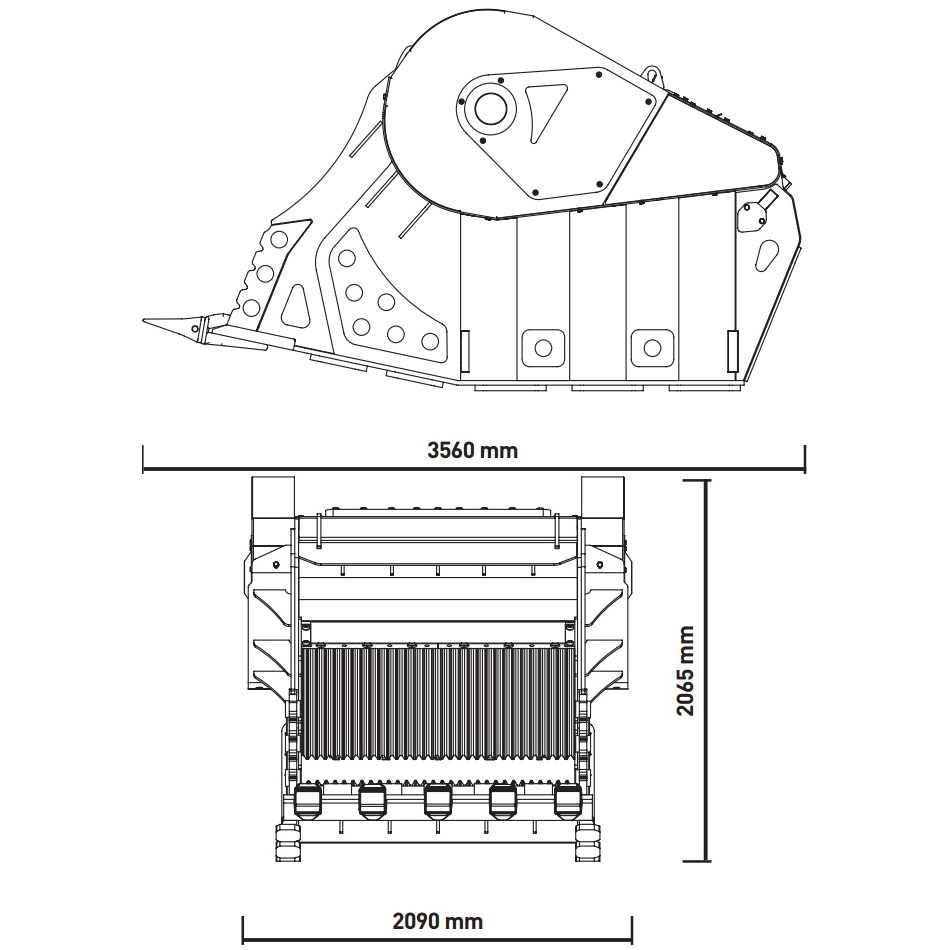 BF Series High-Efficiency Jaw Crusher Bucket for Excavators BF Series High-Efficiency Jaw Crusher Bucket for Excavators