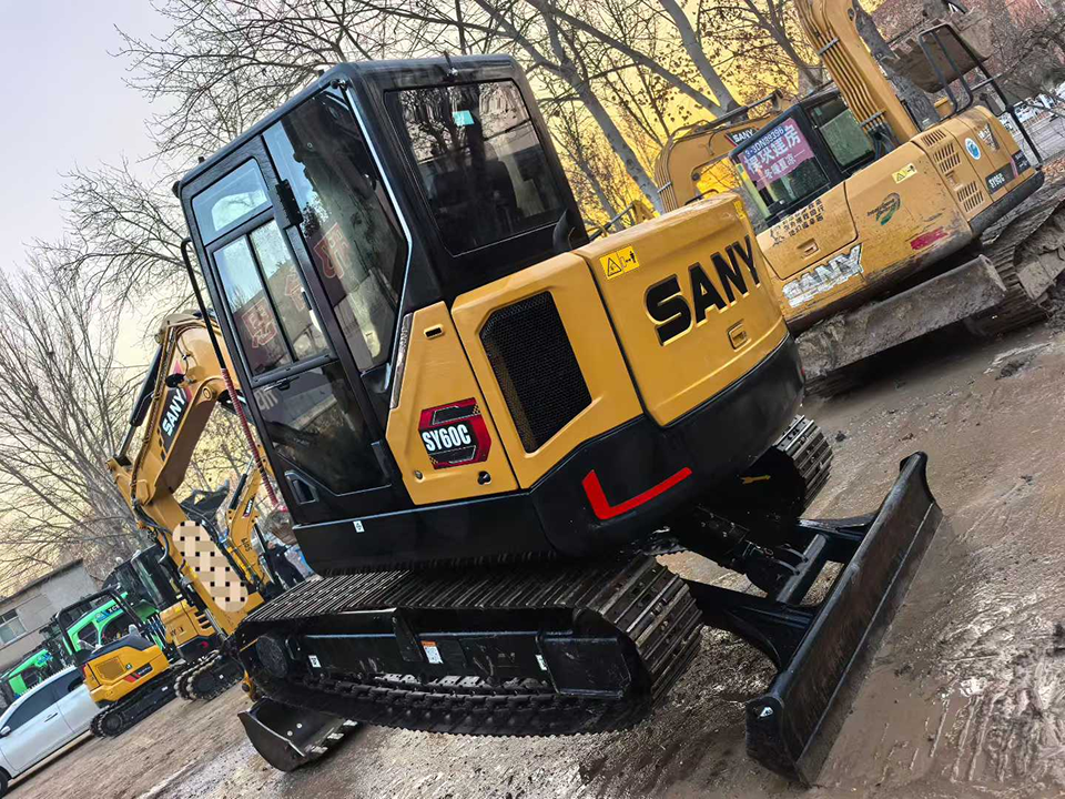 A well-maintained second-hand Sany 60C excavator
